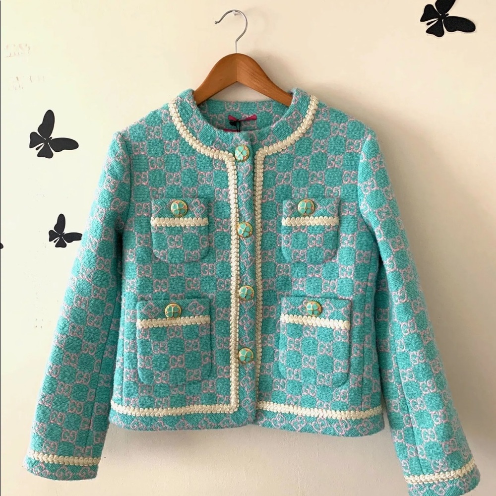NWT- GUCCI Cotton-blend jacquard jacket